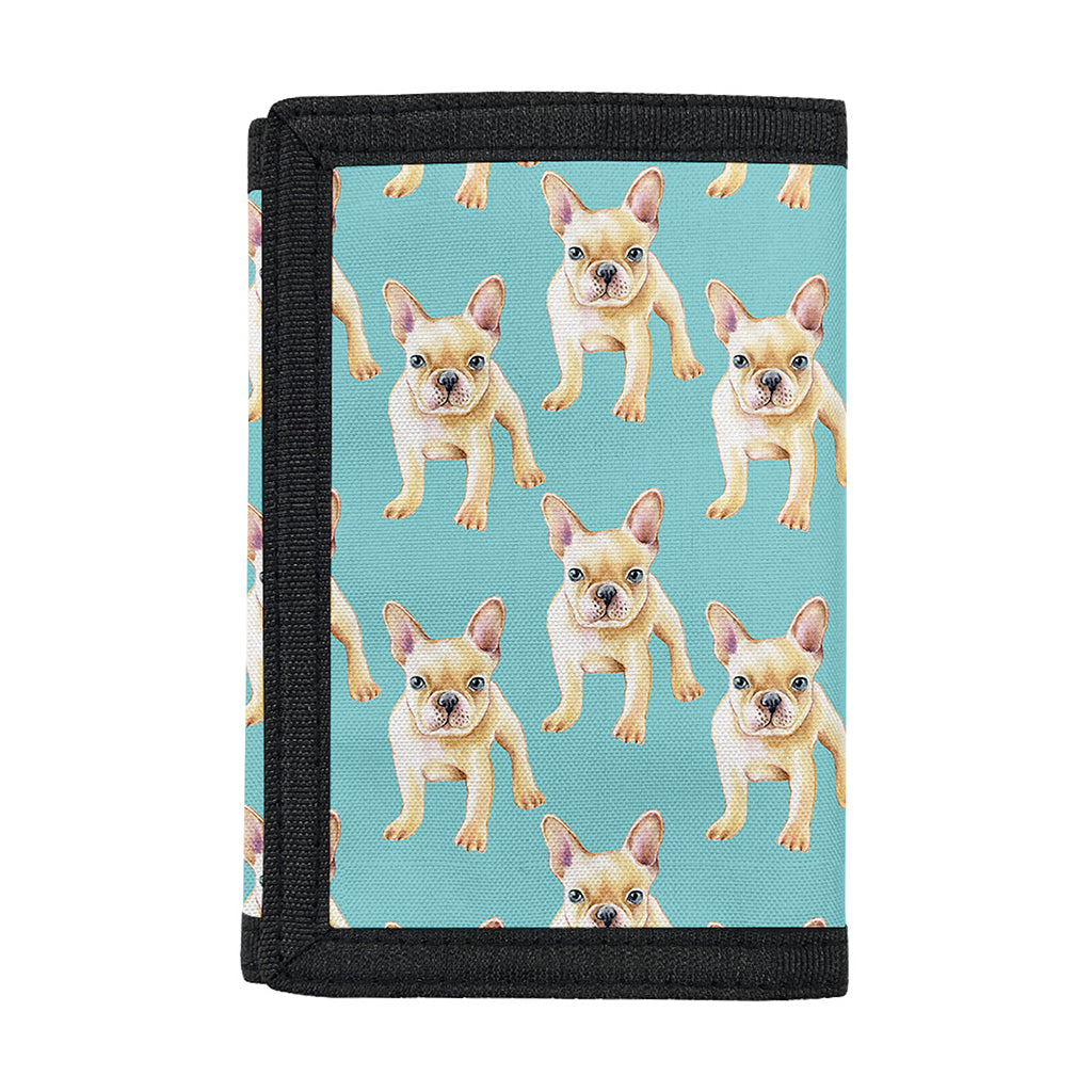 Watercolor French Bulldog Puppy Print Trifold Wallet