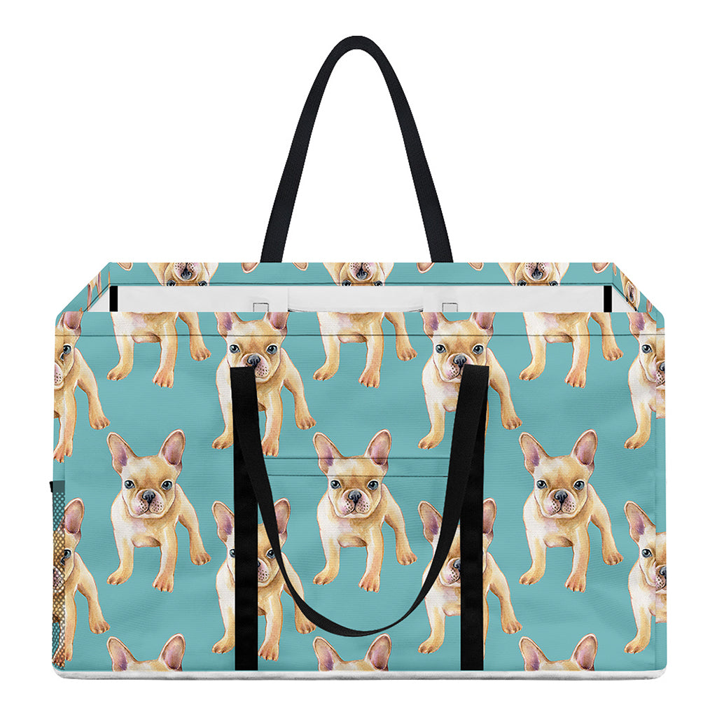 Watercolor French Bulldog Puppy Print Utility Tote Bag