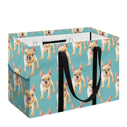 Watercolor French Bulldog Puppy Print Utility Tote Bag