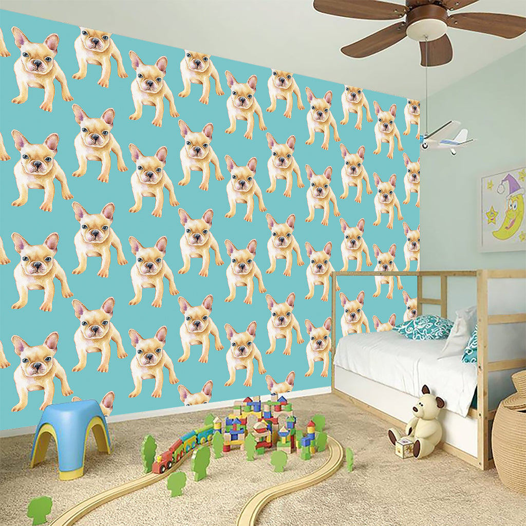 Watercolor French Bulldog Puppy Print Wall Sticker