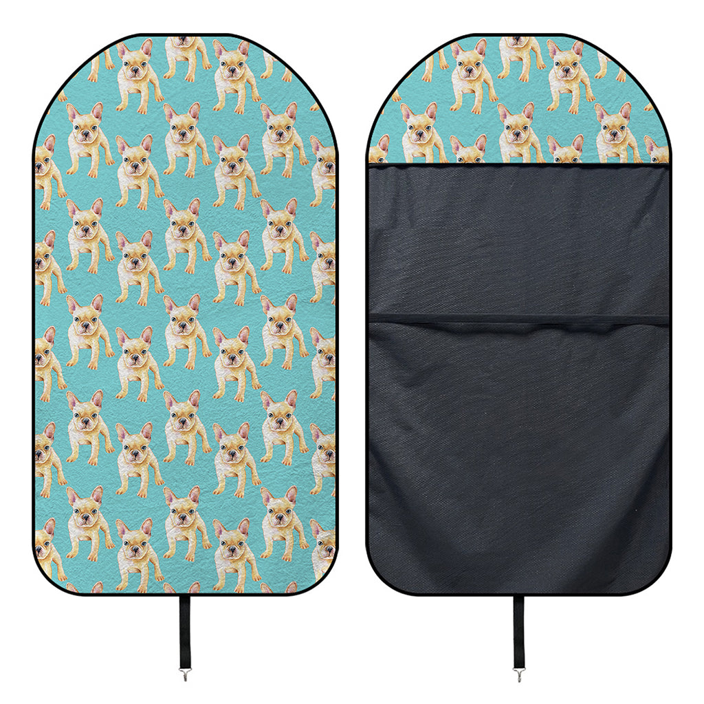 Watercolor French Bulldog Puppy Print Waterproof Car Seat Cover