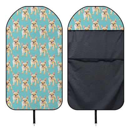 Watercolor French Bulldog Puppy Print Waterproof Car Seat Cover