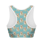 Watercolor French Bulldog Puppy Print Women's Sports Bra