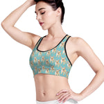Watercolor French Bulldog Puppy Print Women's Sports Bra