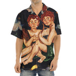 Watercolor Gemini Zodiac Sign Print Aloha Shirt