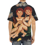 Watercolor Gemini Zodiac Sign Print Aloha Shirt