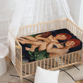 Watercolor Gemini Zodiac Sign Print Baby Crib Sheet