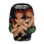 Watercolor Gemini Zodiac Sign Print Baby Seat Cover