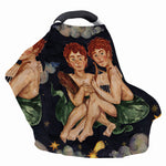 Watercolor Gemini Zodiac Sign Print Baby Seat Cover