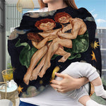 Watercolor Gemini Zodiac Sign Print Baby Seat Cover