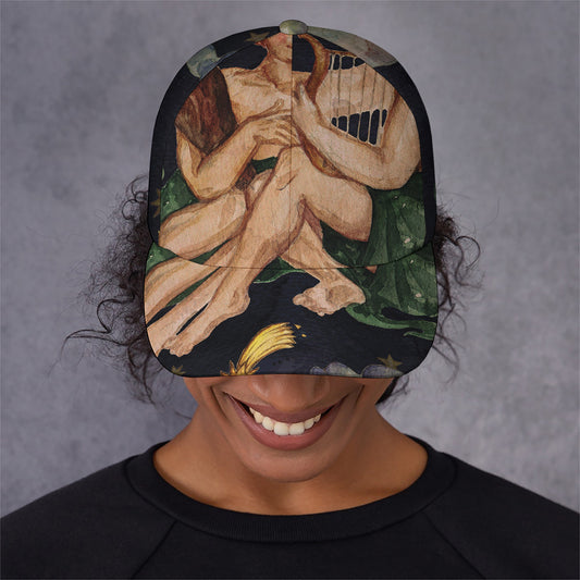 Watercolor Gemini Zodiac Sign Print Baseball Cap