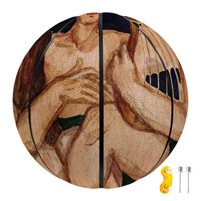 Watercolor Gemini Zodiac Sign Print Basketball