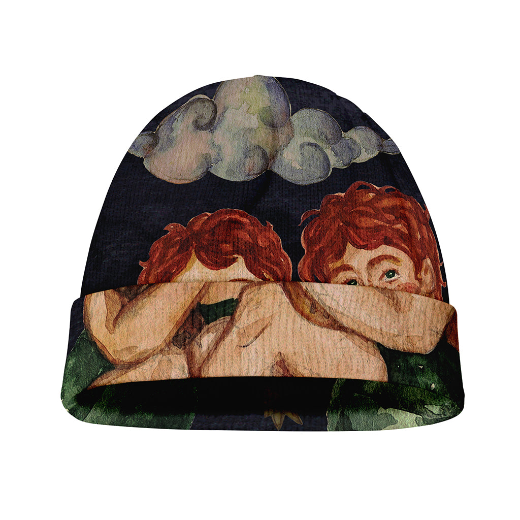 Watercolor Gemini Zodiac Sign Print Beanie