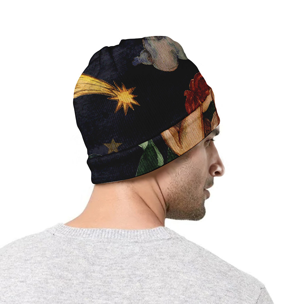 Watercolor Gemini Zodiac Sign Print Beanie