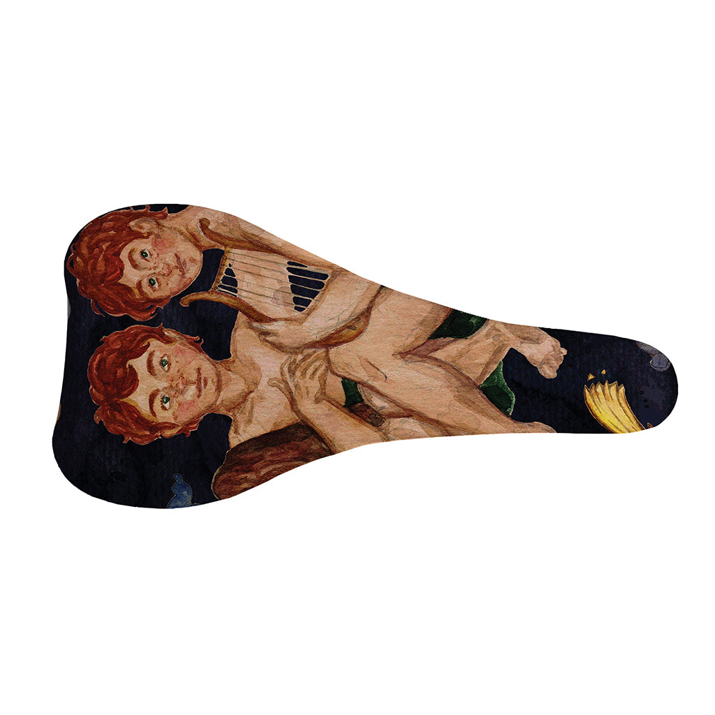Watercolor Gemini Zodiac Sign Print Bicycle Seat Cover