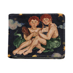 Watercolor Gemini Zodiac Sign Print Bifold Wallet