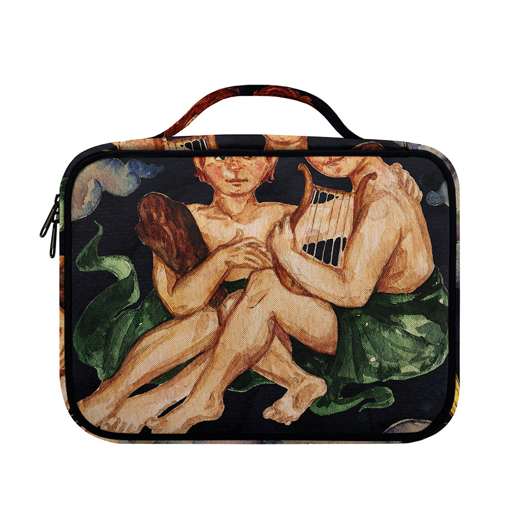 Watercolor Gemini Zodiac Sign Print Briefcase Bible Bag