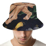 Watercolor Gemini Zodiac Sign Print Bucket Hat