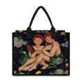 Watercolor Gemini Zodiac Sign Print Canvas Tote Bag