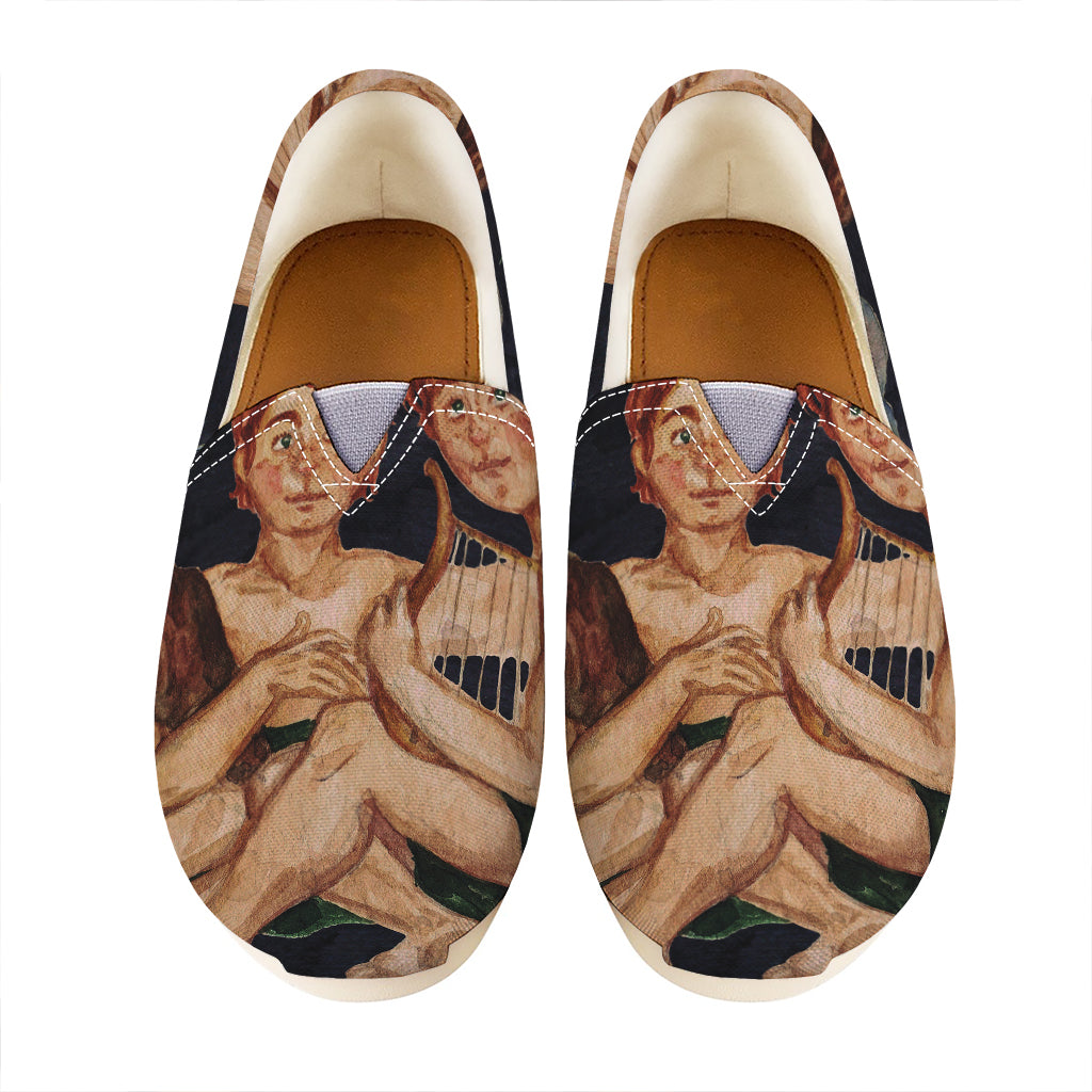 Watercolor Gemini Zodiac Sign Print Casual Shoes