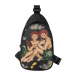 Watercolor Gemini Zodiac Sign Print Chest Bag