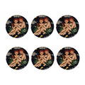 Watercolor Gemini Zodiac Sign Print Coaster Set