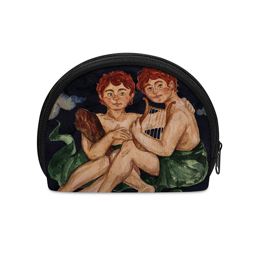Watercolor Gemini Zodiac Sign Print Coin Purse