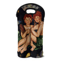 Watercolor Gemini Zodiac Sign Print Double Neoprene Wine Tote
