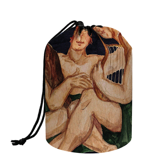 Watercolor Gemini Zodiac Sign Print Drawstring Makeup Bag