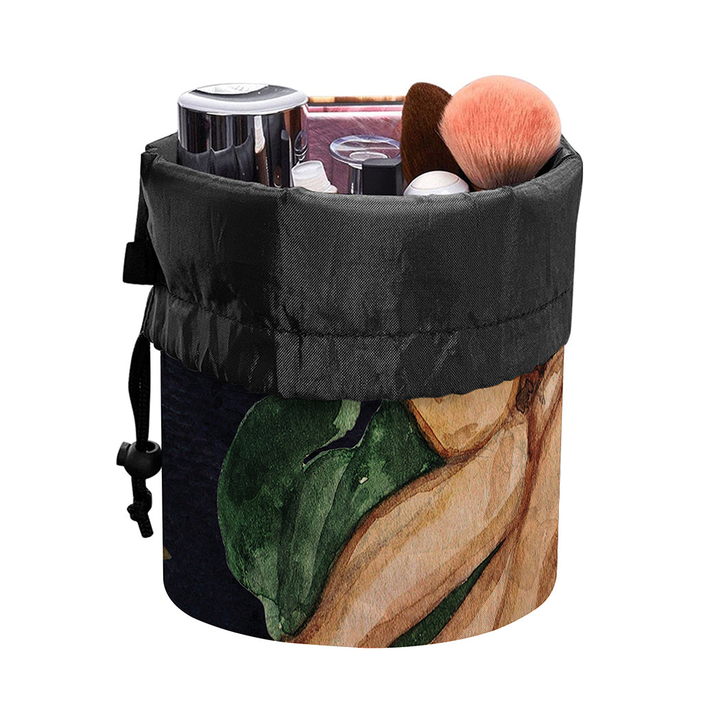 Watercolor Gemini Zodiac Sign Print Drawstring Makeup Bag