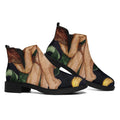 Watercolor Gemini Zodiac Sign Print Flat Ankle Boots