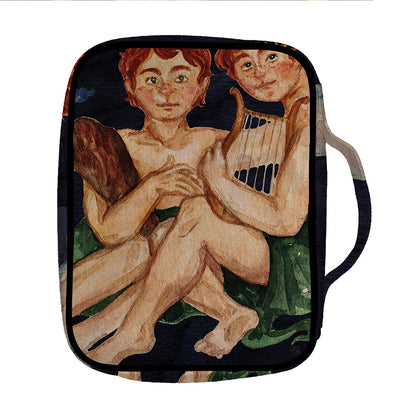 Watercolor Gemini Zodiac Sign Print Front Pocket Bible Bag