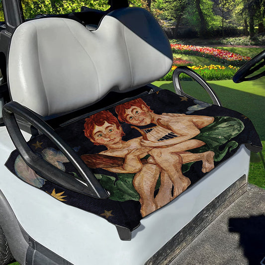Watercolor Gemini Zodiac Sign Print Golf Cart Seat Cover