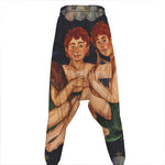 Watercolor Gemini Zodiac Sign Print Hammer Pants