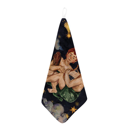Watercolor Gemini Zodiac Sign Print Hand Towel