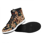 Watercolor Gemini Zodiac Sign Print High Top Leather Sneakers