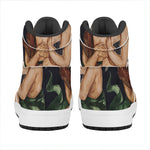 Watercolor Gemini Zodiac Sign Print High Top Leather Sneakers