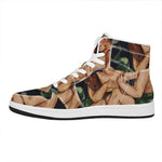 Watercolor Gemini Zodiac Sign Print High Top Leather Sneakers