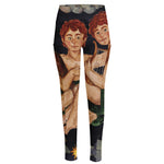 Watercolor Gemini Zodiac Sign Print High-Waisted Pocket Leggings