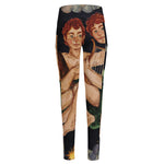 Watercolor Gemini Zodiac Sign Print High-Waisted Pocket Leggings