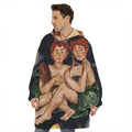 Watercolor Gemini Zodiac Sign Print Hoodie Blanket