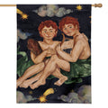 Watercolor Gemini Zodiac Sign Print House Flag