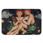 Watercolor Gemini Zodiac Sign Print Indoor Door Mat