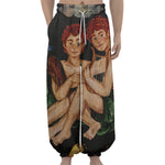 Watercolor Gemini Zodiac Sign Print Lantern Pants