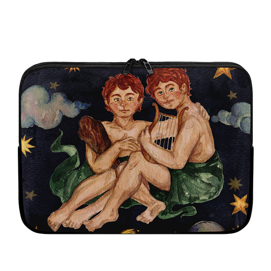 Watercolor Gemini Zodiac Sign Print Laptop Sleeve