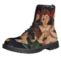Watercolor Gemini Zodiac Sign Print Lace-Up Boots