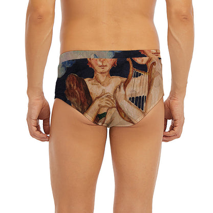 Watercolor Gemini Zodiac Sign Print Men's Briefs