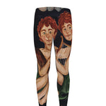 Watercolor Gemini Zodiac Sign Print Men's leggings
