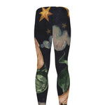 Watercolor Gemini Zodiac Sign Print Men's leggings