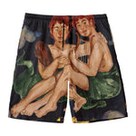 Watercolor Gemini Zodiac Sign Print Men's Swim Trunks